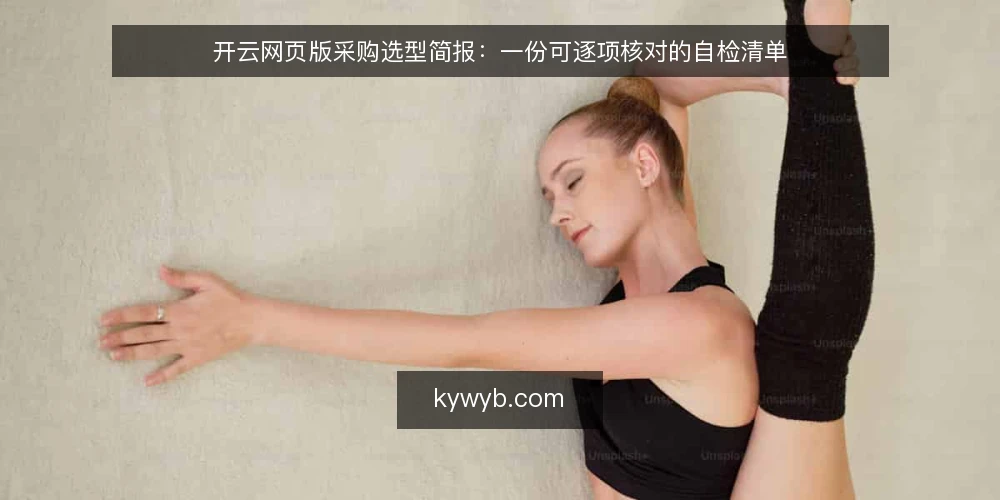开云网页版采购选型简报:一份可逐项核对的自检清单 — 先定义需求边界:你到底要解决什么 配图
